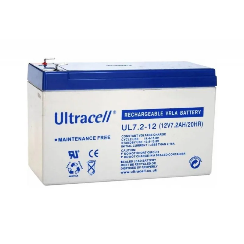 VRLA Battery ULTRACELL 12V 7.2Ah UL7.2-12