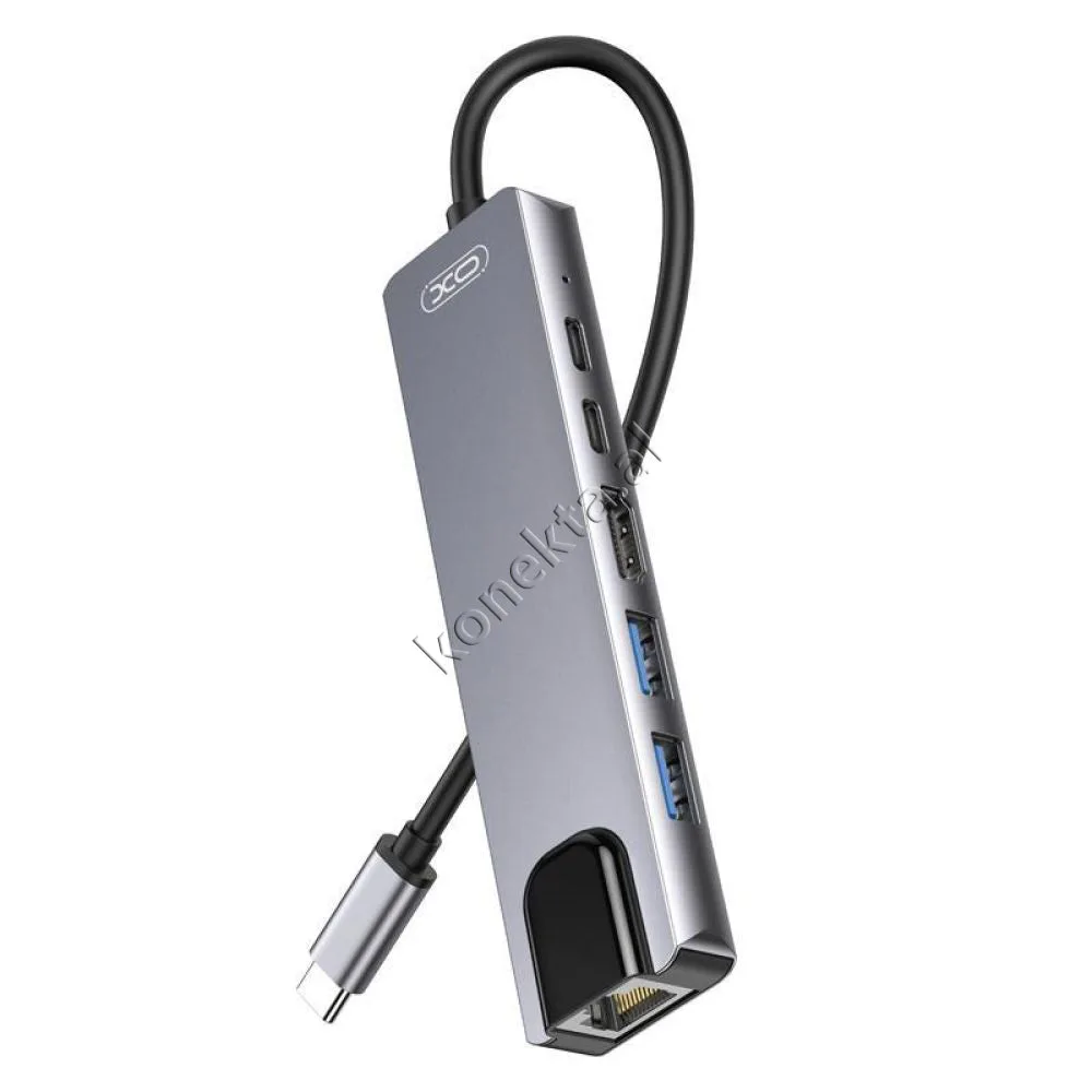 Adaptor Me Shume Porta 6 Ne 1 XO Per Laptop/Tablet/Telefon Me Porte Type-C
