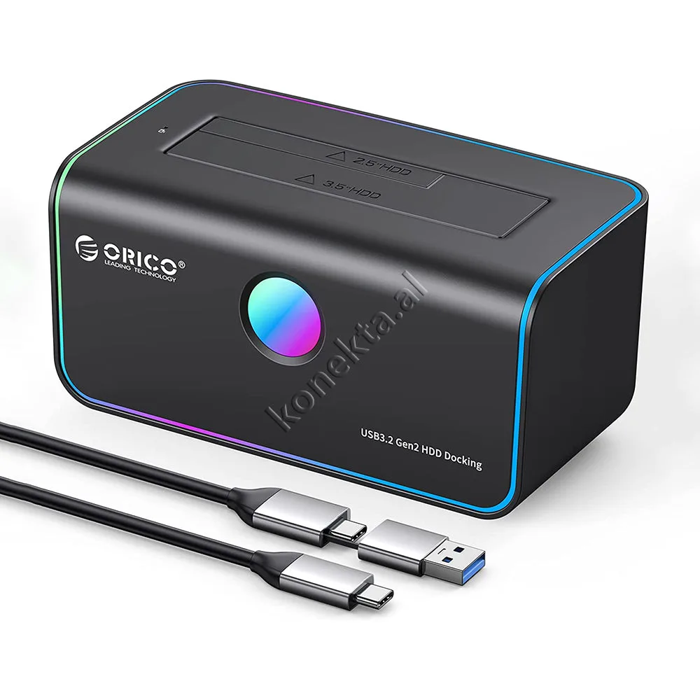 Lexues Hard Disk & SSD 3.5" / 2.5" Orico Me Porte Type-C Me Llambe RGB