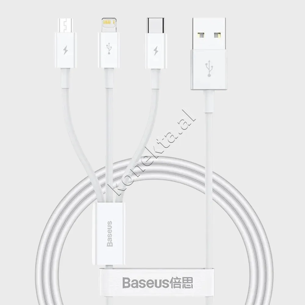 Kabell Karikimi Baseus USB Ne M+L+C 3.5A 1m
