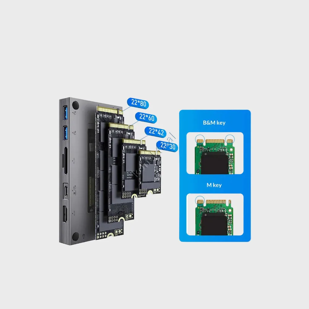 Mega Adaptor Me 9 Porta + Lexues SSD-je Deri Ne 2TB