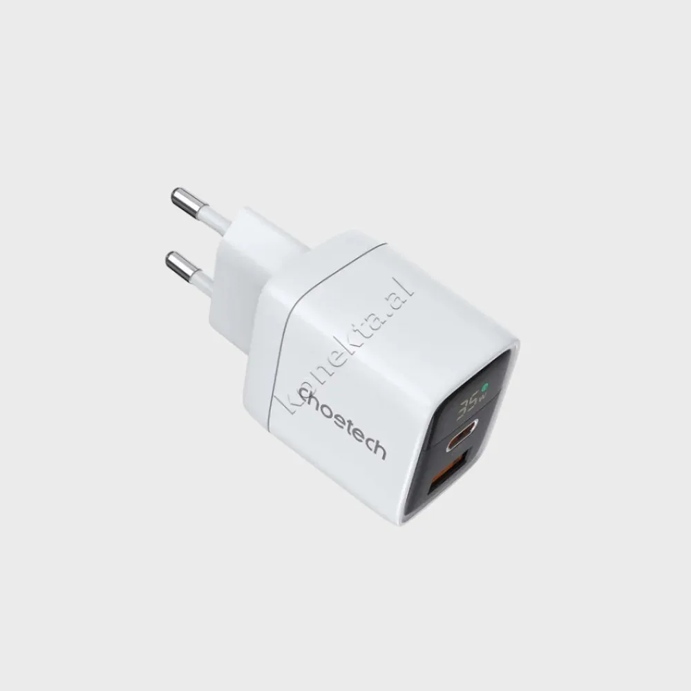 Adaptor Karikimi 35W Me Porte USB-A Dhe Type-C Me Display Choetech