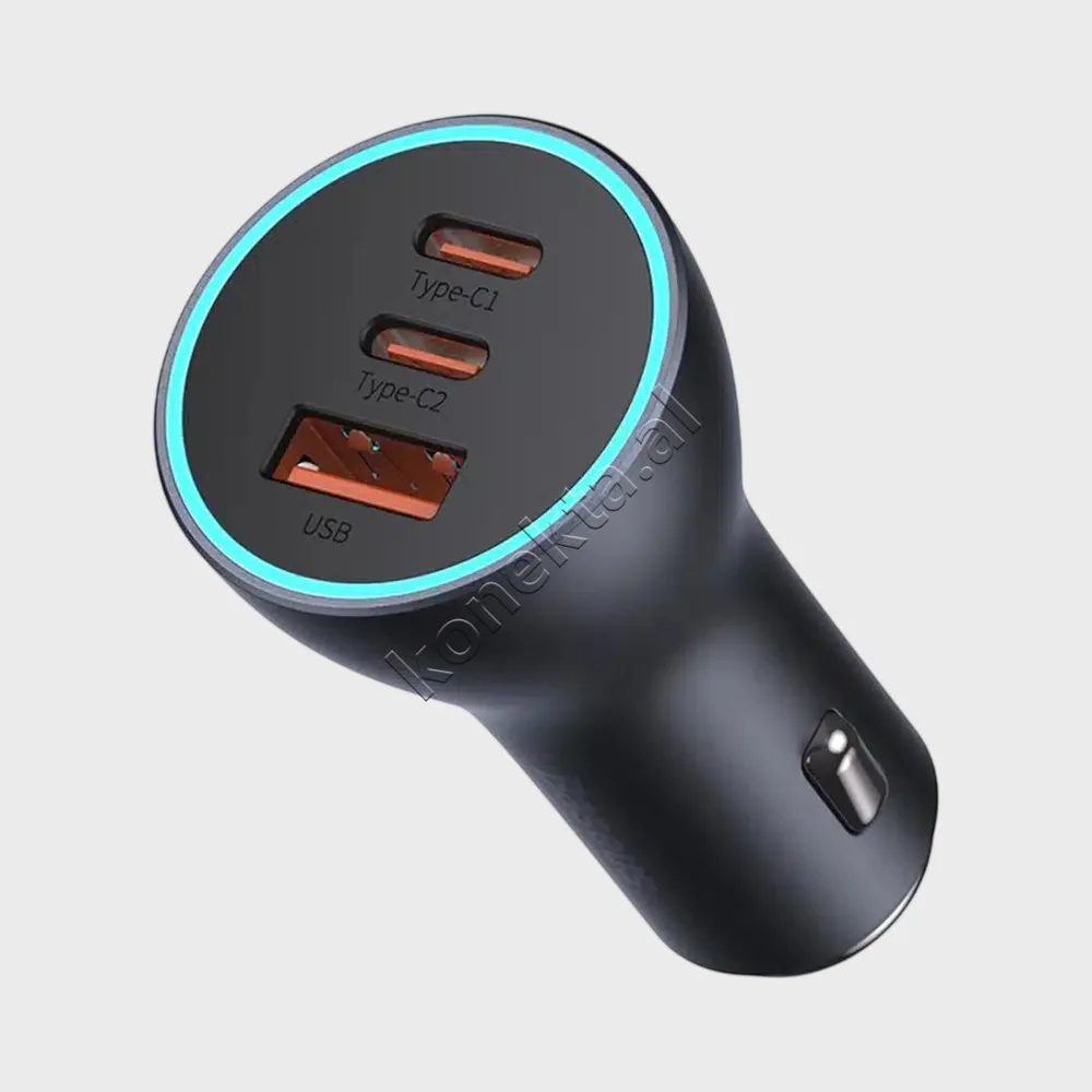 Adaptor Karikimi 65W Me 2 Porta USB-C Dhe Nje Porte USB-A Baseus