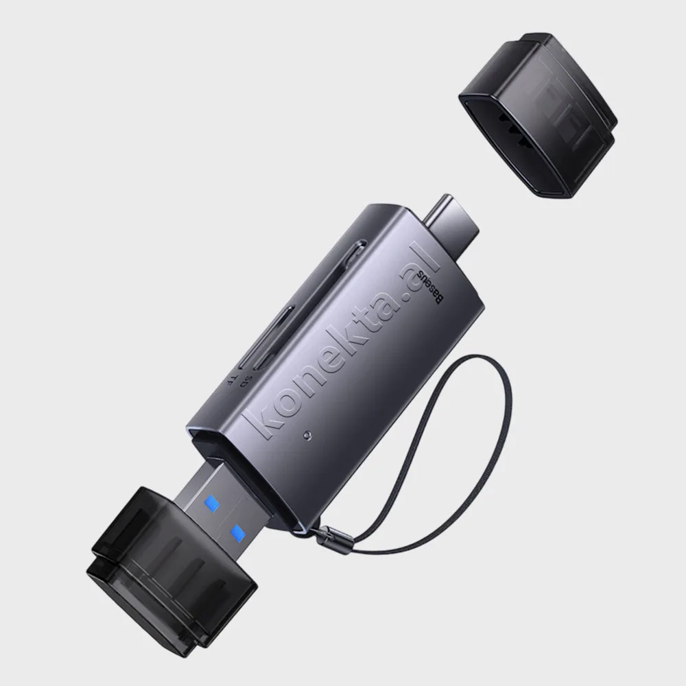Adaptor Karte SD Dhe MicroSD Me Porte Type-C Dhe USB Baseus