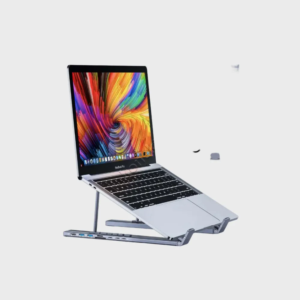 Mbajtese Laptopi Metalike Me Adaptor HUB Te Integruar 7 Ne 1 Choetech